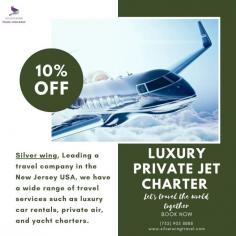 With our Luxury Private Jet Charter services, Silver Wing Travel transforms air travel by providing unmatched luxury, convenience, and exclusivity. For business, pleasure, or a special occasion, our private jet charters offer a smooth, customised travel experience that meets all of your needs.
Visit on site: https://www.silverwingtravel.com/transportation