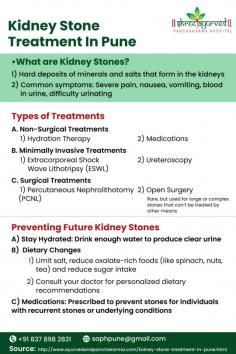 We offer tailored Ayurvedic therapies in Pune at Shree Ayurved & Panchakarma Hospital to assist you in getting rid of kidney stones and restoring your health. Visit more information- https://www.ayurvedhospital.com/kidney-stone.html