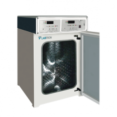 Labtron Water Jacketed CO2 Incubator has a 49L chamber with a temperature range of 5°C to 60°C and a CO2 range of 0 to 20%. Wrapped in tempered safety glass, it ensures CO2 management and temperature homogeneity. With safety features and an NDIR sensor, it is ideal for cell culture growth.