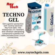 Techno Gel | RayTech Gels

Get reliable protection for your electrical connections with Techno Gel from RayTech Gels. This flexible elastomer combines the best of gel and rubber, offering waterproof, UV-resistant, and vibration-dampening properties. Ideal for installations in harsh environments, it’s non-toxic and safe, providing dielectric strength up to 21 kV/mm.  For more information, please visit our website.
