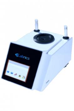 Labnics Automatic Melting Point Meter is a tabletop analytical device for determining the melting point of chemical substances. It offers a temperature range from RT to 350°C, fully automatic detection, storage for 200 results, four operator accounts, and real-time detection on a TFT color display.

