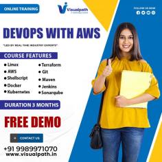 Visualpath offers top-notch AWS DevOps Training, guided by real-time industry experts. Our comprehensive DevOps Online Training is available globally, including in the USA, UK, Canada, Dubai, and Australia, ensuring accessibility to learners worldwide. Master tools like Jenkins, Docker, Kubernetes, AWS, Azure, GCP, Terraform, and the ELK Stack with hands-on, practical training.  Contact us for a demo at +91-9989971070 WhatsApp: https://www.whatsapp.com/catalog/919989971070/ Visit https://www.visualpath.in/online-aws-devops-training.html  Visit Blog: https://visualpathblogs.com/ 