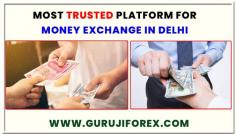 When it comes to exchanging currency in Delhi, several factors contribute to deter-mining the most trusted platform. These include transparency in rates, security of transactions, convenience of service, and customer support. Based on these crite-ria, Guruji Forex emerges as the leading choice for money exchange in Delhi.