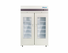 Advalab Medical Refrigerator is a spark-free unit with a forced air cooling system for consistent temperature distribution. It offers a digital display, microprocessor control, an 1100-liter capacity, adjustable temperature range from two to eight degrees Celsius, auto-defrost, alarm alerts, and durable stainless steel build.
