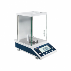 Labnic Analytical Balance offers a 0.1 mg readability and a 100 g max capacity, delivering precise results in 2-2.5 seconds. It features a 115x40 mm LCD display that ensures clear visibility, automatic calibration for accuracy, and a 90 mm grade 304 stainless steel pan for easy cleaning.