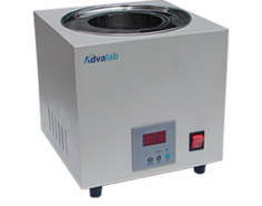 Advalab Digital Water Bath Pot offers fast heat-up and stable temperature control (RT+5°C to 100°C). It features an LCD display, high-precision sensors, a stainless steel interior, an internal drain, low energy consumption, and easy maintenance for reliable lab use.