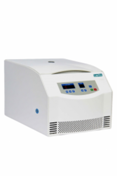 Labtro Large Capacity Low-Speed Refrigerated Centrifuge uses a quiet brushless AC motor and a fluorine-free cooling system (-20°C to 40°C). It has an electric door lock for safety, a direct-drive rotor system, and triple-layer steel protection, making it safe, efficient, and reliable for lab use.