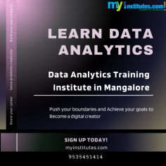 Data Analytics training institutes in Mangalore offer comprehensive courses covering
essential tools like Python, R, SQL, and Excel. With hands-on projects and expert guidance,
these institutes prepare students for successful careers in data analysis and decision-making
roles across industries.