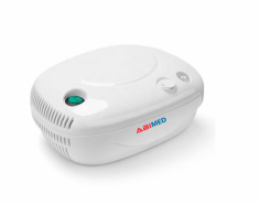 Abimed Compressed Air Nebulizer delivers aerosol medication efficiently with a nebulization rate of at least 0.25 milliliters per minute. It features a compact design, operates quietly at less than 65 decibels, and offers simple one-button operation, ensuring ease of use and effective treatment.