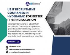 Alliance International, is the best US IT recruitment firm in Hyderabad, providing customized hiring solutions that enable businesses to connect with top-notch IT talent. Make hiring easier and build great teams with our expertise. For more information visit www.allianceinternational.co.in/us-it-recruitment-companies-hyderabad. #itrecruitmenthyderabad