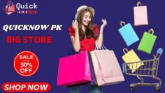 Shop millions of products on Quicknow.pk, Pakistan's largest online shopping destination! Find everything you need, from fashion and electronics to home goods and groceries, with secure payment and fast delivery.