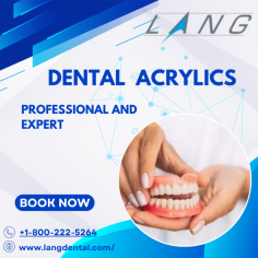 Dental acrylics are specialized materials designed for use in various dental applications, including the fabrication of dentures, orthodontic appliances, and temporary crowns. These acrylics are formulated to provide excellent biocompatibility, ensuring they are safe for use in the oral cavity. 

https://www.langdental.com/products/category/id/1/