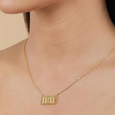 Make a wish every time the clock strikes 11:11 with our 18K PVD gold-plated necklace for women—designed for those who see meaning in every moment