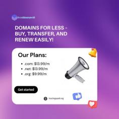 Get the best deals on domain names with simple buying, transferring, and renewal options—affordable and hassle-free with HostingSpell.


