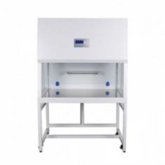 Lab Expo PCR Cabinet provides a clean, safe workspace with a slide glass window, anti-UV enclosure, washable pre-filter, HEPA filtration, adjustable airflow, and a preset UV timer that activates only when the window is closed, ensuring protection and safety.