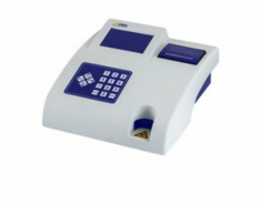 Labdex Urine Analyzer ensures precise testing with a throughput of 120 tests per hour. It features an LCD display with an 800 by 400 resolution, automatic calibration, and a built-in thermal printer. It supports single or continuous testing, stores one thousand records, and allows data input by date or patient number.