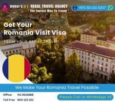 UAE residents can apply for a Romania visa through the Regal Travel Agency in Dubai. Since Romania is part of the Schengen area, visa holders can explore all 29 Schengen countries. https://www.regaltoursuae.com/romania-visit-visa-from-dubai/