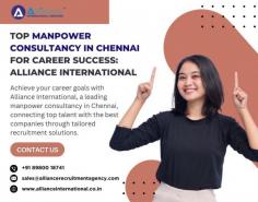 Achieve your career goals with Alliance International, a leading manpower consultancy in Chennai, connecting top talent with the best companies through tailored recruitment solutions.
For more information, visit www.allianceinternational.co.in/manpower-consultancy-chennai.