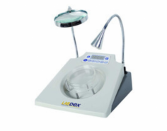 LabDex Semi-automatic Colony Counter provides 3 times and 6 times magnification, adjustable LED light, and semi-automatic click counting, with a counting range of 0 to 999 and support for petri dishes ranging from 60 to 150 millimeters, featuring pressure sensitivity adjustment, noise control, and USB connectivity.