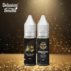 Unleash the power of relaxation with Gold Magic CBD Juice from Delusion Smoke. Crafted with premium, high-quality CBD, this juice offers a smooth, luxurious experience that calms your mind and rejuvenates your body. Whether you're looking for a moment of peace or a boost to your wellness routine, Gold Magic CBD Juice delivers exceptional quality and taste in every drop. Shop now and experience the magic of Delusion Smoke’s finest CBD juice!