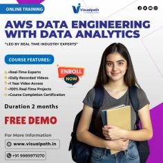 Visualpath is the Leading and Best AWS Data Engineering Training in Hyderabad. Call on +91-9989971070. Visit: https://www.visualpath.in/online-aws-data-engineering-course.html