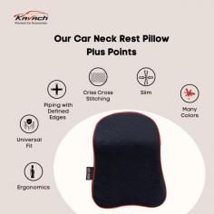 The Premium Memory Foam Car Neck Rest Pillow offers superior comfort and support for long drives. Made from high-density memory foam, it contours to your neck, reducing strain and promoting proper posture. Its breathable, removable cover ensures comfort and hygiene. The adjustable strap allows for secure attachment, providing a customizable fit for any car seat. https://www.kavachauto.in/product/kavach-premium-memory-foam-car-neck-rest-pillow-caress-universal-set-of-1/