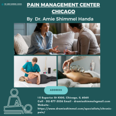 Dr. Amie Shimmel Handa's Pain Management Center Chicago specializes in advanced, personalized treatments to effectively manage chronic pain. To know more, please visit website - https://www.dramieshimmel.com/specialists/chronic-pain/
