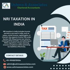 NRI TAXATION IN INDIA
You can reach out to us at
admin@ushmaassociates.com
or Call/ whatsapp on- +91-9910075924
Websites:
https://ushmaassociates.com/
https://nricaservices.com/