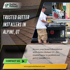 Protect your home with trusted gutter installers in Alpine, UT, at Gutter Helmet UT. We specialize in seamless gutter solutions to protect your property from water damage. Our commitment to quality workmanship, durable materials, and efficient installation ensures long-lasting performance. Whether it’s new gutters or a replacement, Gutter Helmet UT is your reliable partner for superior protection and exceptional services.