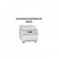 Labotronics Low speed centrifuge is a microcomputer controlled unit with 6000 rpm driven by brushless DC stepless speed regulation motor. Features a special key for centrifugal force through which the centrifugal force can be set or observed anytime during the process.