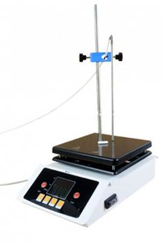 Labnics Hotplate Magnetic Stirrer features a PTFE-coated bar, a corrosion-resistant 180×180mm hotplate, and a 50ml-5000ml stirring range. With a 325°C max temperature, it offers PID controls, a digital display, spillage prevention, and safety for temperatures above 400°C.
