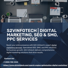 S2VInfotech | Digital Marketing, SEO & SMO, PPC Services 
Boost your online presence with S2V Infotech's expert digital marketing services. Specialized SEO, SMO, and PPC solutions for business growth. S2V Infotech delivers comprehensive digital marketing solutions that drive results. 
