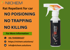 When rats, mice, and other rodents infiltrate your car’s engine compartment or interior, they can pose a serious risk to your vehicle. Known for gnawing through hoses, insulation, and cables, these pests can cause costly repairs and safety risks. With our high-quality line of Rat Repellent Spray for Cars, we at Nichem Solutions offer a practical and environmentally responsible solution. Our Anti-Rat Spray for Cars is the ideal defense whether you’re dealing with an active infestation or want to avoid rodent damage proactively.

https://medium.com/@nichemsolutions321/tips-for-applying-rat-spray-in-your-vehicle-protect-your-car-with-nichem-solutions-anti-rat-spray-0922c6b3147f