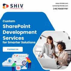 Are you looking for reliable SharePoint development services to improve your business? At Shiv Technolabs, we provide custom SharePoint solutions to help you create a more organized, efficient, and secure workspace for your team. Our skilled developers focus on building and implementing 

SharePoint platforms that fit your specific business needs. From managing documents and automating workflows to integrating SharePoint with other tools, we make sure everything runs smoothly. Work with us to get the most out of SharePoint and help your business grow. We deliver results that make a difference.