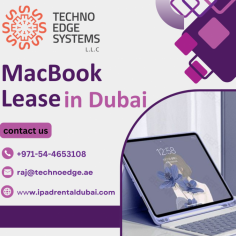 Get the MacBook lese in Dubai for your work or study without the upfront expense. In Our Techno Edge System LLC is leasing solutions in Dubai make it easy to access the latest versions in MacBook. For more info call at +971-54-4653108.