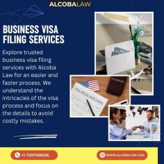 Explore trusted business visa filing services with Alcoba Law for an easier and faster process. We understand the intricacies of the visa process and focus on the details to avoid costly mistakes. From labor certifications to work permits and beyond, we handle each aspect of your business visa application with precession. Reach out to Alcoba Law for trusted support!
