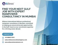 Alliance International delivers professional manpower consultancy in Mumbai, committed to helping you secure prime job opportunities in the Gulf. Count on our recruitment expertise for a thriving career abroad. For more information, visit: www.allianceinternational.co.in/manpower-consultancy-mumbai-for-gulf. #manpowergulfmumbai