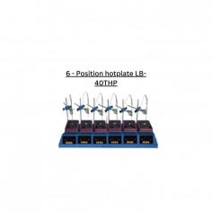 Labotronics 6 - Position hotplate is a ceramic top hotplate with a PID controlled temperature of 400 °C for uniform heat distribution. It offers digital temperature control and it contains an outer thermo that measures and controls the liquid temperature value together with the front panel.