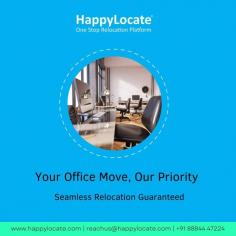 "Professional Office Relocation Solutions - HappyLocate
✓Commercial Shifting ✓Plant Shifting ✓Factory Shifting ✓IT Equipment Movement ✓End-End Office Moving"
https://www.happylocate.com/office-relocation/