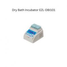 Ezilab Dry Bath Incubator ensures precise incubation from 0°C to 100°C with ±0.3°C accuracy and uniformity. It heats to 100 °C within 20 minutes and features a clear digital display, a built-in timer, over-temperature protection, and an energy-efficient, portable design.