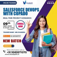 Visualpath offers a Salesforce DevOps Training with real-time experts, certified trainers with 10+ years of experience hands-on projects. Online training is available in the USA, UK, Canada, Dubai, and Australia. Gain practical skills. Attend Online New Batch from: 9/01/2025 @8AM (IST). Join Link: https://meet.goto.com/625364757 Contact us: +91 9989971070 Trainer Name:  Mr. Chandra WhatsApp: https://www.whatsapp.com/catalog/919989971070 Visit: https://www.visualpath.in/online-salesforce-devops-training.html