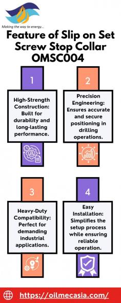 Slip on set Screw Stop Collar OMSC004 | Oilmec Drilling
Discover premium Slip on Set Screws Stop Collars, designed for secure and efficient drilling applications. Built for durability, these collars ensure precise positioning and stability under high-stress conditions. Oilmec Drilling provides Slip on Heavy Duty Set Screws Stop Collars in India, catering to diverse operational needs with unmatched quality. Choose Oilmec for reliable solutions in Slip on Set Screws Stop Collars and Heavy Duty Stop Collars in India.
https://oilmecasia.com/product/slip-on-set-screw-stop-collar-omsc004/