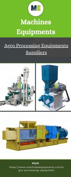 Discover reliable Agro Processing Equipment Suppliers at Machines Equipments,offering high-quality machinery for agricultural produce processing. To know more, please visit website - https://www.machinesequipments.com/agro-processing-equipment

