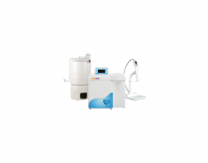 Labnic Water Purifier delivers 12L per hour of purified water with a flow rate of up to 2L per minute. It uses reverse osmosis and UV sterilization for ultrapure water with resistivity up to 18.2 megaohms. Features include auto shut-off, UV alarm, and self-cleaning.