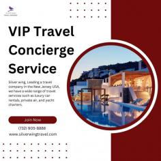 Take advantage of Silver Wing Travel's VIP Travel Concierge services for the ultimate in individualised travel. Our service, which is intended for discriminating tourists, guarantees that every trip is smooth, opulent, and customised to your particular tastes. We handle every aspect, from the preliminary planning phases until your secure return, allowing you to go without worry. 
Visit on site: https://www.silverwingtravel.com/