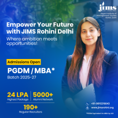 Empower Your Future with JIMS Rohini, Delhi!

Step into a world where ambition meets unparalleled opportunities. At JIMS Rohini, we’re committed to shaping future leaders and innovators through our industry-oriented programs.

Admissions Open
Join our esteemed PGDM/MBA Batch 2025-27 and unlock doors to a transformative educational journey.

* 24 LPA Highest Package
* 5000+ Alumni Network
* 190+ Regular Recruiters

Apply Now: https://jimsrohini.org/applynow/

#TopColleges #PGDMAdmissions #MBAAdmissions #JIMSRohini #BestBusinessSchools #TopRankedInstitutes #PGDM2025 #MBA2025 #StudyInDelhi #CareerGrowth #FutureLeaders #BschoolAdmissions #ManagementStudies #BusinessEducation #AdmissionsOpen