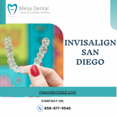 Achieve a straight, beautiful smile with Invisalign in San Diego at Mesa Dental. Our expert team offers comfortable, nearly invisible aligners tailored to your needs. Enjoy discreet orthodontic care for a confident smile. Schedule your consultation today!