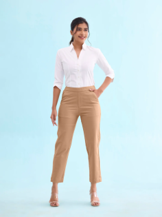 Discover stylish and comfortable trouser pants for women at Go Colors. Perfect for work or casual outings, our versatile collection offers the ideal fit and flair. Elevate your wardrobe with trendy designs that blend fashion and function. Shop now for the perfect pair! Buy - https://gocolors.com/collections/formal-wear-women
