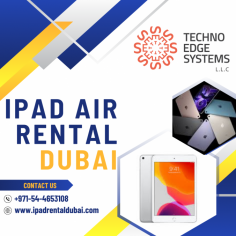 Looking to rent an iPad Air rental Dubai, In Our Techno Edge System LLC is leasing solutions in Dubai. make it easy to access the latest versions in iPads. Choose from the latest models at unbeatable prices. Ideal for exhibitions, conferences, and short-term needs. Call us at +971-54-4653108.
Visit site: https://www.ipadrentaldubai.com/
