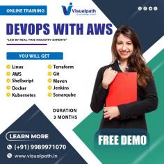 Visualpath offers the Best AWS DevOps Training in Hyderabad, and it has a flexible online program led by real-time faculty. Our AWS DevOps Online Training includes comprehensive course materials, hands-on projects, and 24x7 lab access. Contact us for a free demo at +91-9989971070 Course Covered: Jenkins, Docker, Kubernetes, AWS, Azure, GCP, Terraform, Ansible, GitLab CI, Prometheus, ELK Stack. Visit https://www.visualpath.in/online-aws-devops-training.html WhatsApp: https://www.whatsapp.com/catalog/919989971070/ Visit Blog: https://awsdevsecopsonlinetraining.blogspot.com/ 